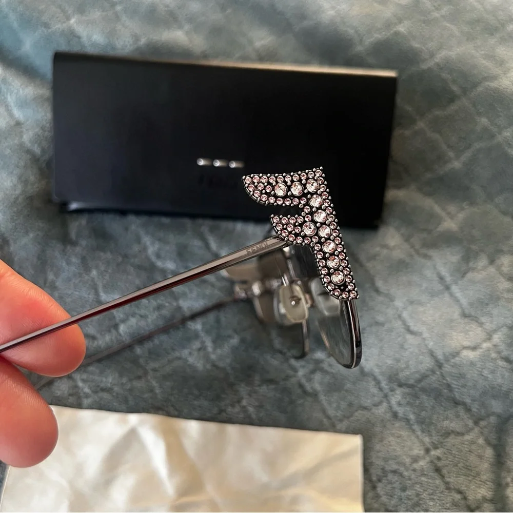 Fendi Silver‎ and Black Women's Sunglasses